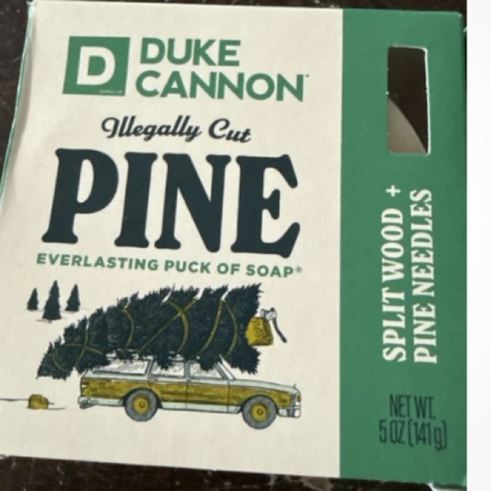 New 1-Duke Cannon Bar Soap Illegally Cut Pine Split Wood + Pine Needles - 5 oz